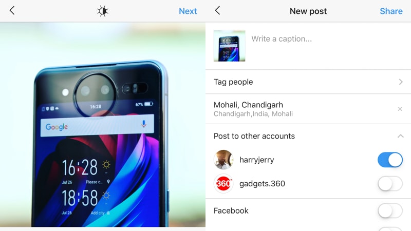 Instagram Now Lets iOS Users Post the Same Content to Multiple Accounts at the Same Time