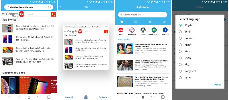 jiobrowser gadgets 360 Jio Browser