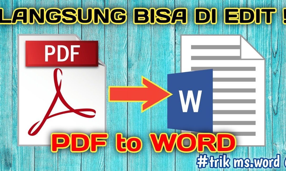 Cara Ubah PDF ke Word