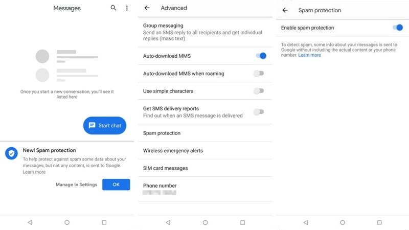 Google Brings Inbuilt Spam Protection to Messages App